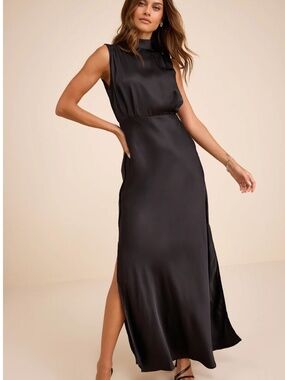 Lulus | Dresses | Lulus All This Allure Black Strappy Backless Mermaid Maxi Dress Size Xs